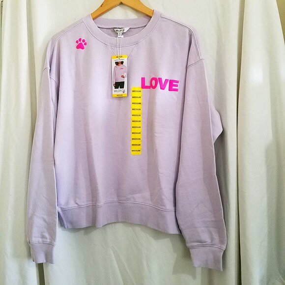 Wildfox Dogs Love Me Sweatshirt – Violet/Pink – Size M – NWT - Picture 2 of 14